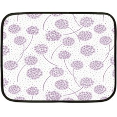 Purple Tulip Flower Floral Polkadot Polka Spot Double Sided Fleece Blanket (mini)  by Mariart