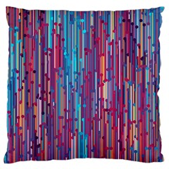 Vertical Behance Line Polka Dot Blue Green Purple Red Blue Black Large Cushion Case (two Sides)