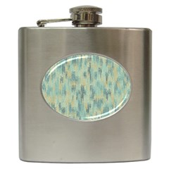 Vertical Behance Line Polka Dot Grey Hip Flask (6 Oz) by Mariart