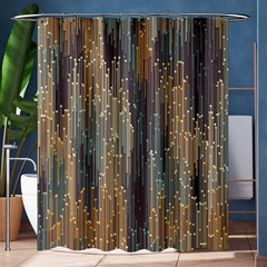 Vertical Behance Line Polka Dot Grey Orange Shower Curtain 60  X 72  (medium) 