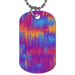 Vertical Behance Line Polka Dot Red Blue Orange Dog Tag (Two Sides) Front