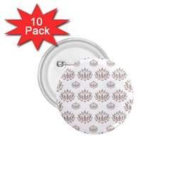 Dot Lotus Flower Flower Floral 1 75  Buttons (10 Pack)