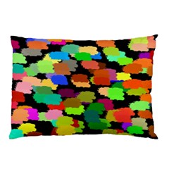 Colorful Paint On A Black Background                 Pillow Case