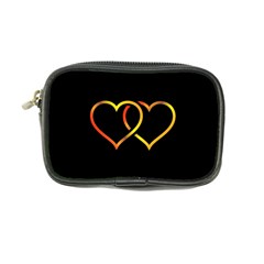 Heart Gold Black Background Love Coin Purse by Nexatart