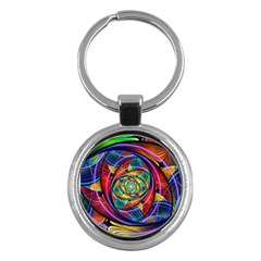 Eye Of The Rainbow Key Chains (round)  by WolfepawFractals