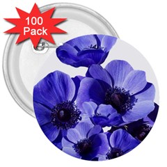 Poppy Blossom Bloom Summer 3  Buttons (100 Pack)  by Nexatart