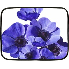 Poppy Blossom Bloom Summer Fleece Blanket (mini) by Nexatart