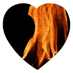 Fire Flame Pillar Of Fire Heat Jigsaw Puzzle (heart) by Nexatart