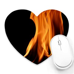 Fire Flame Pillar Of Fire Heat Heart Mousepads by Nexatart