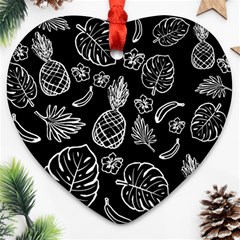 Tropical Pattern Ornament (heart) by Valentinaart