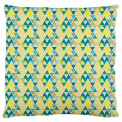 Colorful Triangle Pattern Large Cushion Case (one Side) by berwies