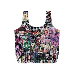 Graffiti Wall Pattern Background Full Print Recycle Bags (s)  by Nexatart