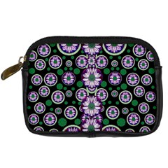 Fantasy Flower Forest  In Peacock Jungle Wood Digital Camera Cases by pepitasart
