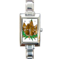 Young Bamboo Rectangle Italian Charm Watch