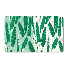 Banana Leaf Green Polka Dots Magnet (rectangular)