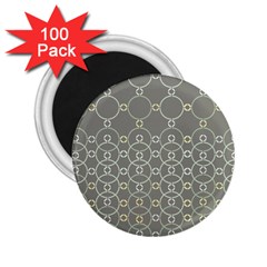 Circles Grey Polka 2 25  Magnets (100 Pack)  by Mariart