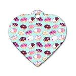 Donut Jelly Bread Sweet Dog Tag Heart (Two Sides) Front