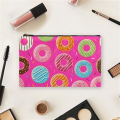 Doughnut Bread Donuts Pink Cosmetic Bag (medium)  by Mariart