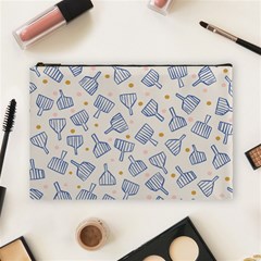 Glass Polka Circle Blue Cosmetic Bag (large)  by Mariart