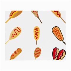 Hot Dog Buns Sate Sauce Bread Small Glasses Cloth by Mariart