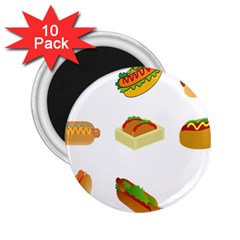 Hot Dog Buns Sauce Bread 2 25  Magnets (10 Pack)  by Mariart