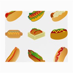 Hot Dog Buns Sauce Bread Small Glasses Cloth by Mariart