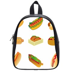 Hot Dog Buns Sauce Bread School Bags (small)  by Mariart