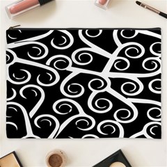 Koru Vector Background Black Cosmetic Bag (xxxl)  by Mariart