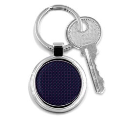 Purple Floral Seamless Pattern Flower Circle Star Key Chains (round) 