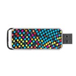 Polkadot Rainbow Colorful Polka Circle Line Light Portable USB Flash (Two Sides) Front