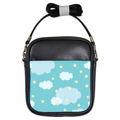 Stellar Cloud Blue Sky Star Girls Sling Bags by Mariart