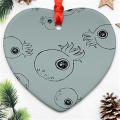 Tiny Octopus Ornament (heart)