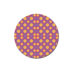 Colorful Geometric Polka Print Magnet 3  (round) by dflcprints
