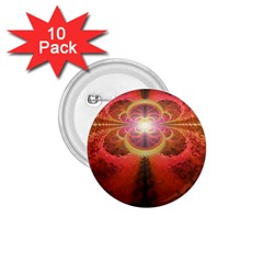 Liquid Sunset, A Beautiful Fractal Burst Of Fiery Colors 1 75  Buttons (10 Pack) by jayaprime