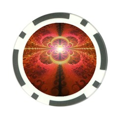 Liquid Sunset, A Beautiful Fractal Burst Of Fiery Colors Poker Chip Card Guard (10 Pack) by jayaprime