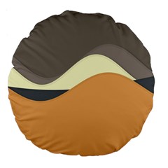 Wave Chevron Waves Material Large 18  Premium Flano Round Cushions by Mariart