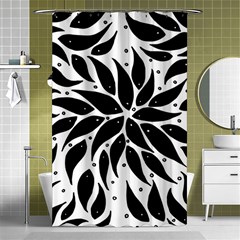 Flower Fish Black Swim Shower Curtain 48  X 72  (small)  by Mariart