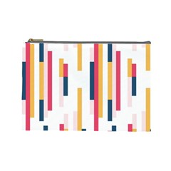 Geometric Line Vertical Rainbow Cosmetic Bag (large)  by Mariart