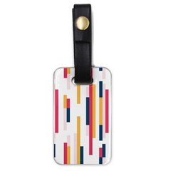 Geometric Line Vertical Rainbow Luggage Tags (one Side)  by Mariart