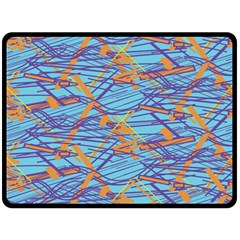 Geometric Line Cable Love Fleece Blanket (large)  by Mariart