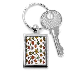 Flower Floral Sunflower Rose Pattern Base Key Chains (rectangle) 