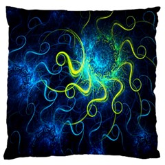 Electricsheep Mathematical Algorithm Displays Fractal Permutations Large Flano Cushion Case (two Sides) by Mariart