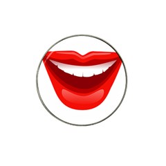 Smile Lips Transparent Red Sexy Hat Clip Ball Marker (4 Pack)