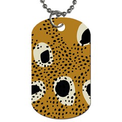 Surface Patterns Spot Polka Dots Black Dog Tag (one Side)