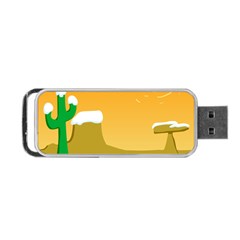 Sunrise Sunset Desert Sun Light Orange Ice Snow Portable Usb Flash (one Side) by Mariart