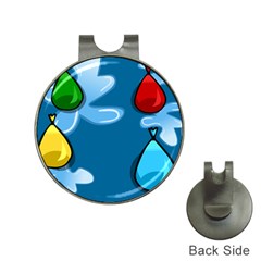 Water Balloon Blue Red Green Yellow Spot Hat Clips With Golf Markers by Mariart