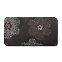 Walls Medallion Floral Grey Polka Medium Bar Mats by Mariart