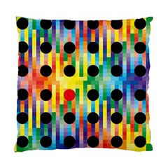 Watermark Circles Squares Polka Dots Rainbow Plaid Standard Cushion Case (one Side) by Mariart