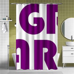 Migraine Warrior With Ribbon Shower Curtain 48  X 72  (small) 