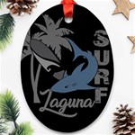 Surf - Laguna Oval Ornament (Two Sides) Front